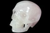 Polished Brazilian Rose Quartz Crystal Skull #116695-2